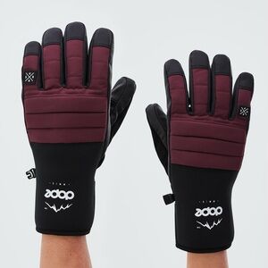 Dope Snow Ace Ski Gloves Unisex Gloves Size Medium in Burgundy